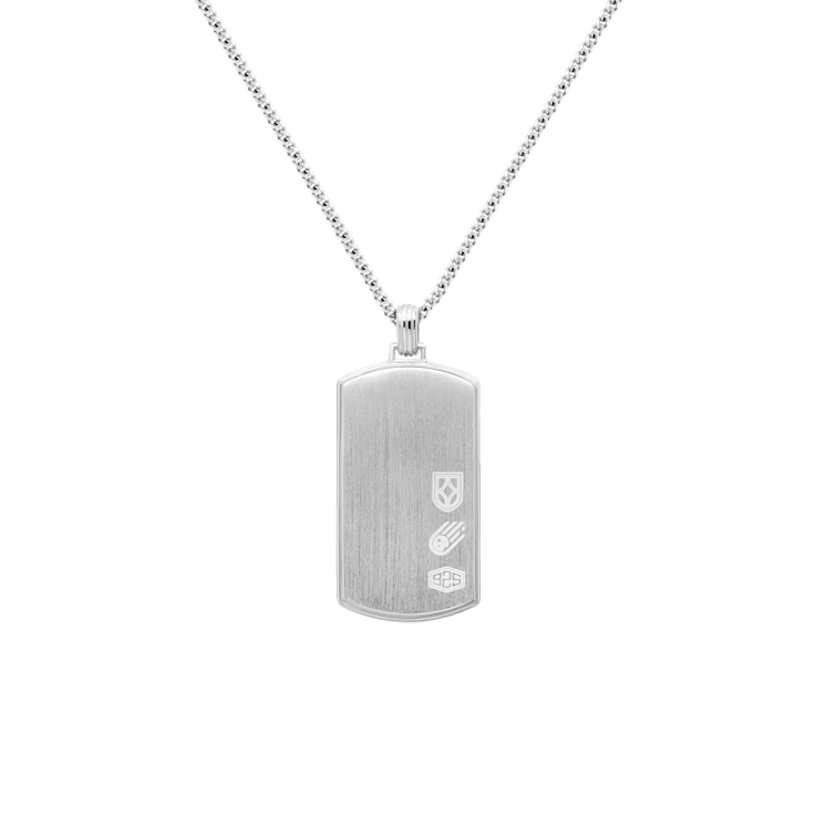 Vezeto Dog Tag Silver Meteorite