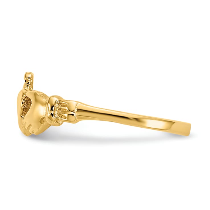 14K Yellow Gold Claddagh Baby Ring