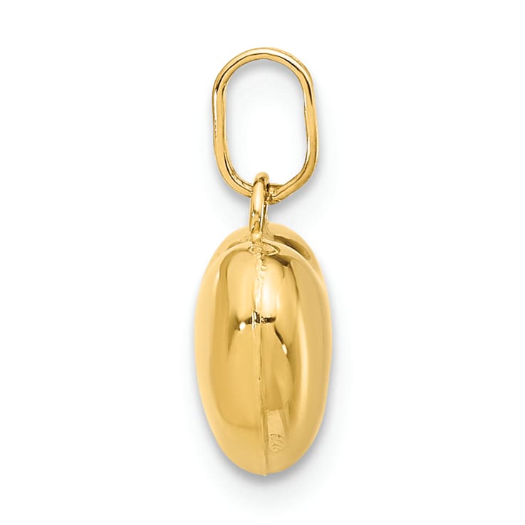 14k Yellow Gold Polished Puffed Heart Pendant