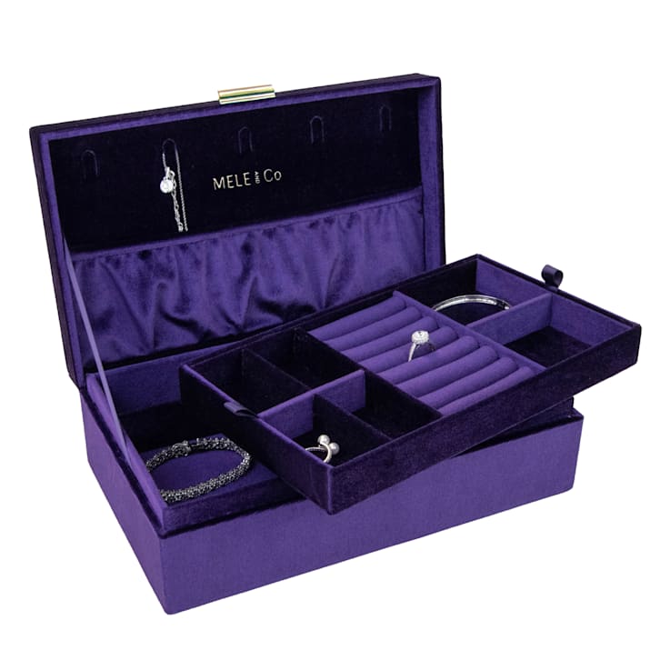 Mele and Co Jewel Velvet Jewelry Box