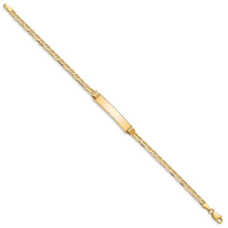 10k Yellow Gold Mariner Link ID Bracelet