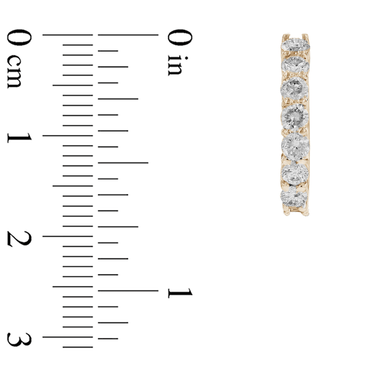 1.00ctw Diamond Hoop Earrings in 14k Yellow Gold