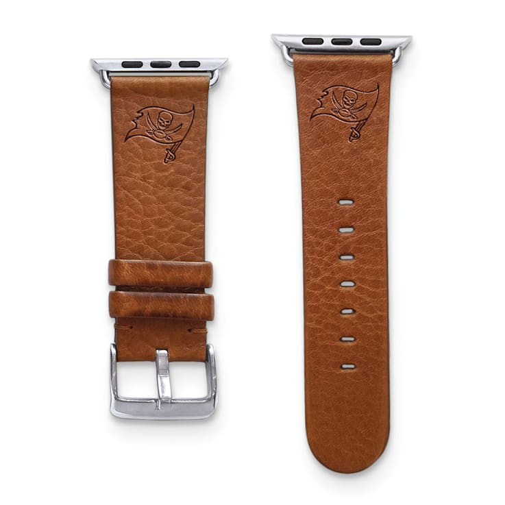Gametime Tampa Bay Buccaneers Leather Band fits Apple Watch (42/44mm S/M
Tan). Watch not included.