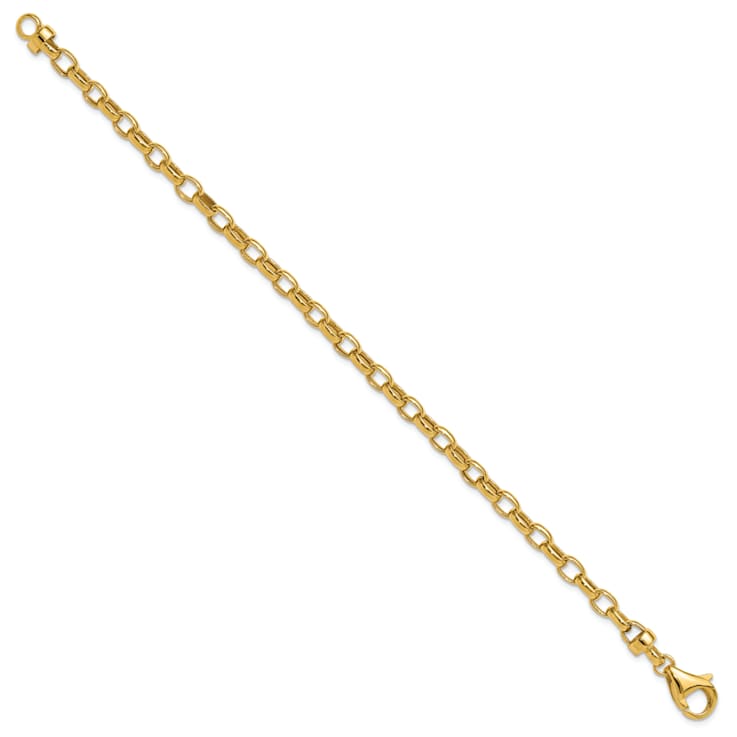 14K Yellow Gold 7.5-inch 4.5mm Polished Fancy Link Bracelet