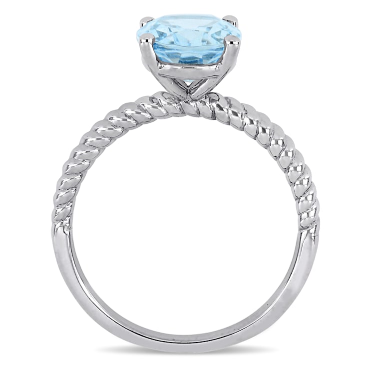 2.10ctw Aquamarine 14k White Gold Ring