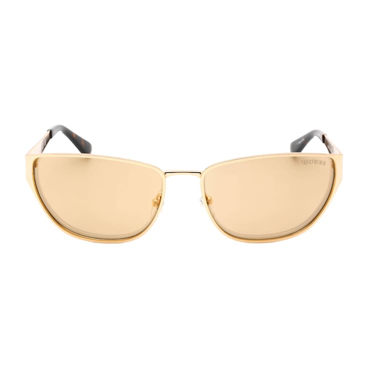 Guess Gold Frame / Brown Mirrored Lenses Sunglasses