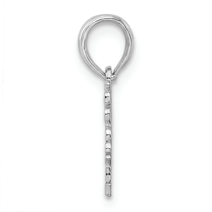 Rhodium Over Sterling Silver Polished DADDYS LITTLE GIRL Pendant