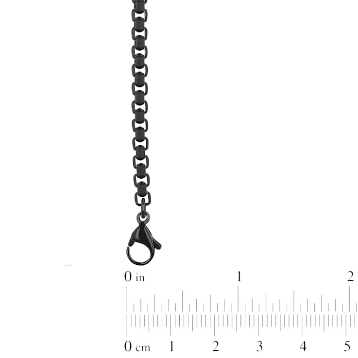 Robert Alton Men's Box Link Chain Necklace 4mmIn Stainless Steel 24 Inch