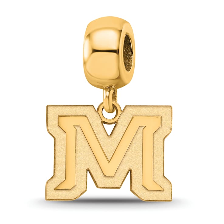 14K Yellow Gold Over Sterling Silver LogoArt Montana State University
Small Dangle Bead