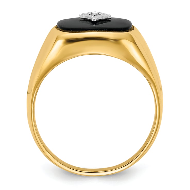 10K Yellow Gold AA Diamond men's Ring