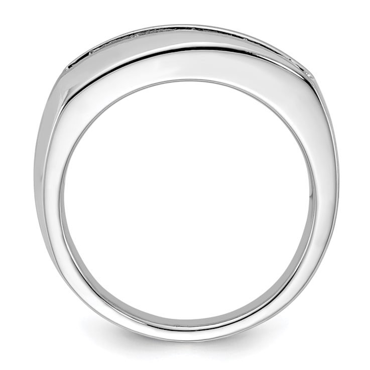 Rhodium Over 10K White Gold Lab Grown Diamond SI1/SI2, G H I, Men's
5-Stone Ring