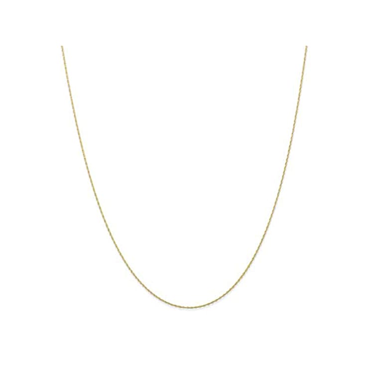 10k Yellow Gold Rope Link Chain Necklace 16 inch