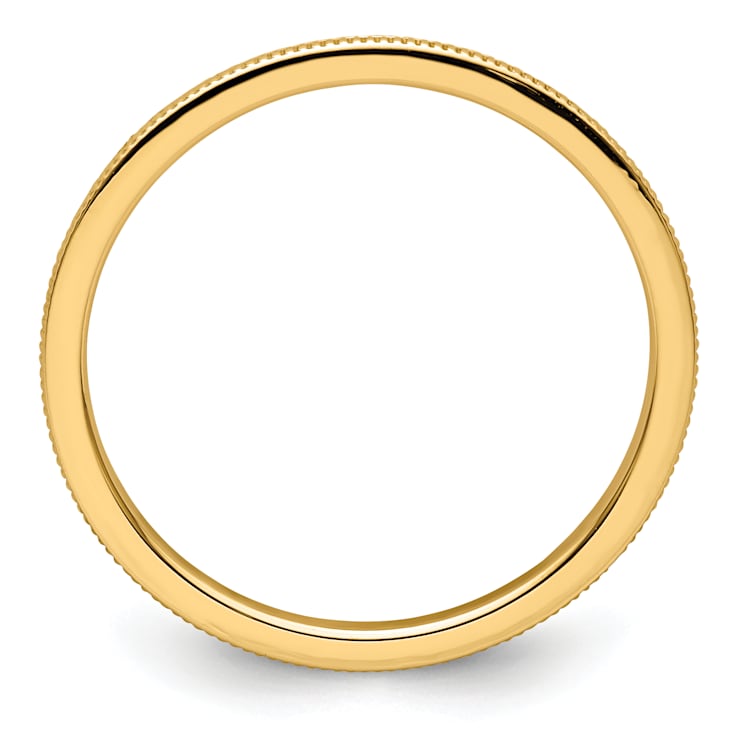 14K Yellow Gold 1.2mm Milgrain Stackable Expressions Band