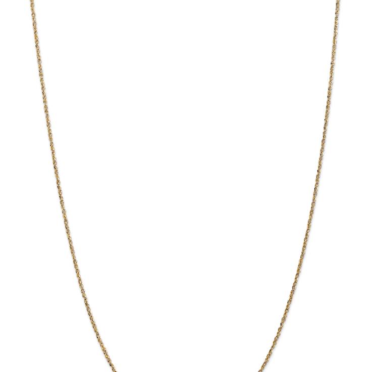 14k Yellow Gold 1.7mm Solid Rope 22 Inch Chain
