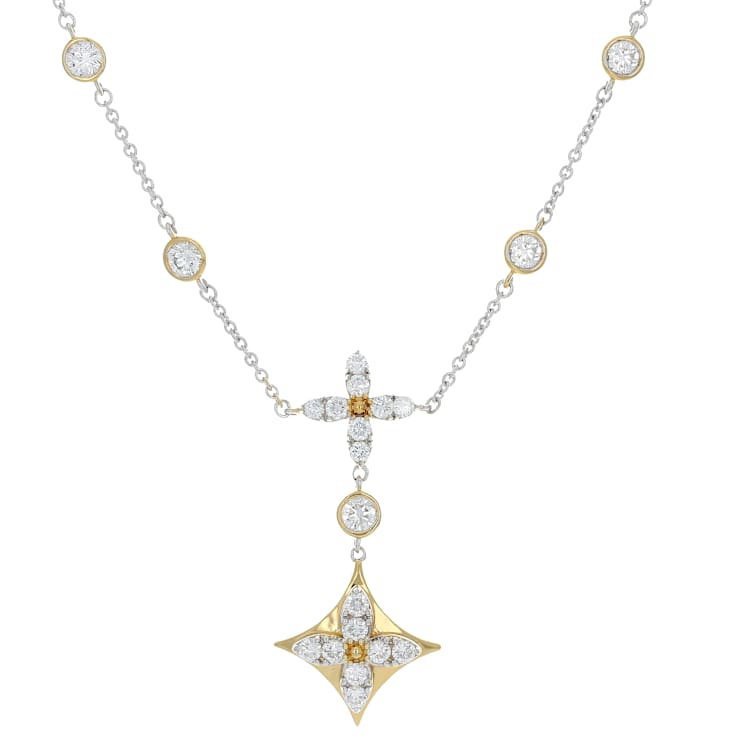 Lab-Grown Diamond Y Necklace In 14K Gold Over Sterling Silver 1.00ctw