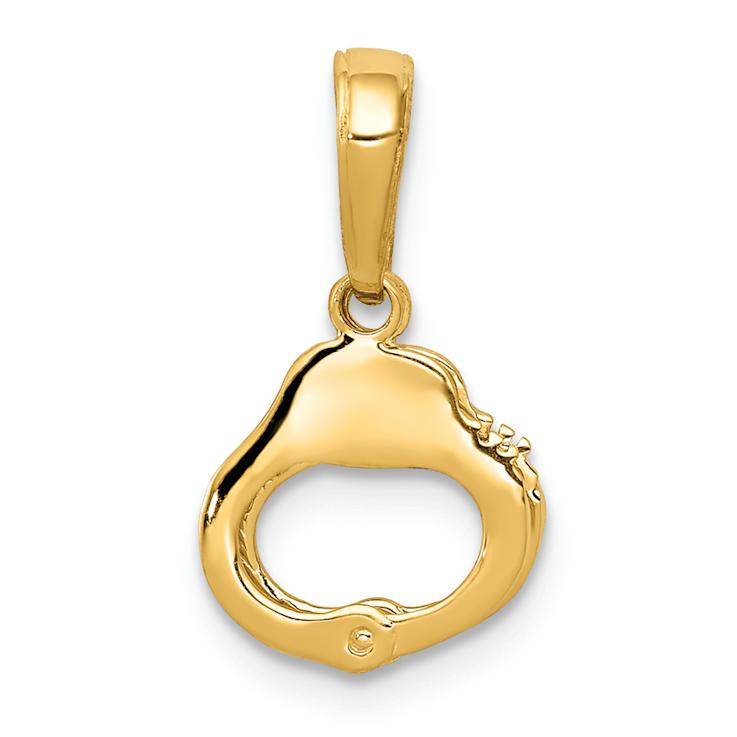 14k Yellow Gold 2-Piece Handcuffs Pendant