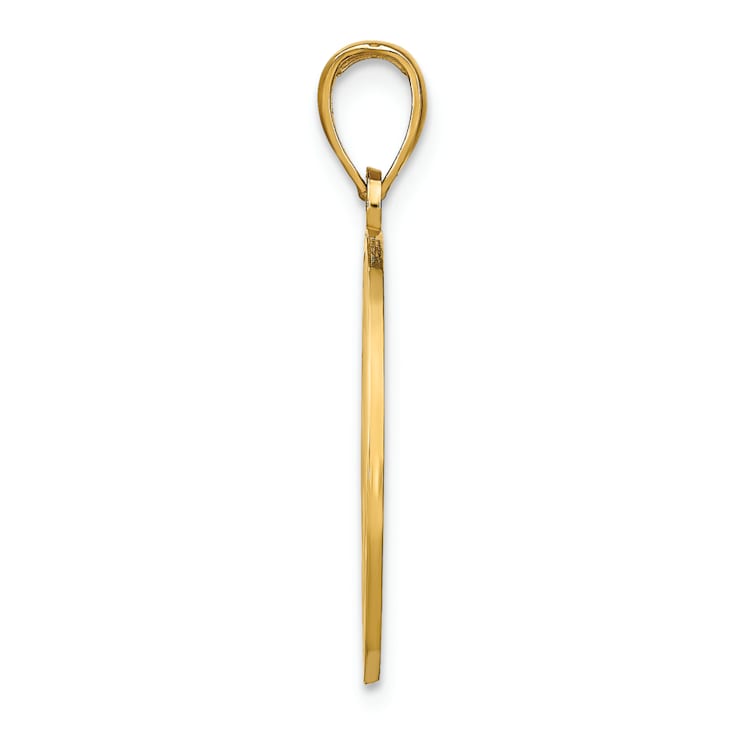 14k Yellow Gold NAPLES Dolphins Pendant