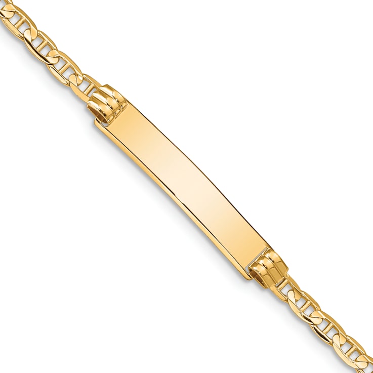 14k Yellow Gold Mariner Link ID Bracelet