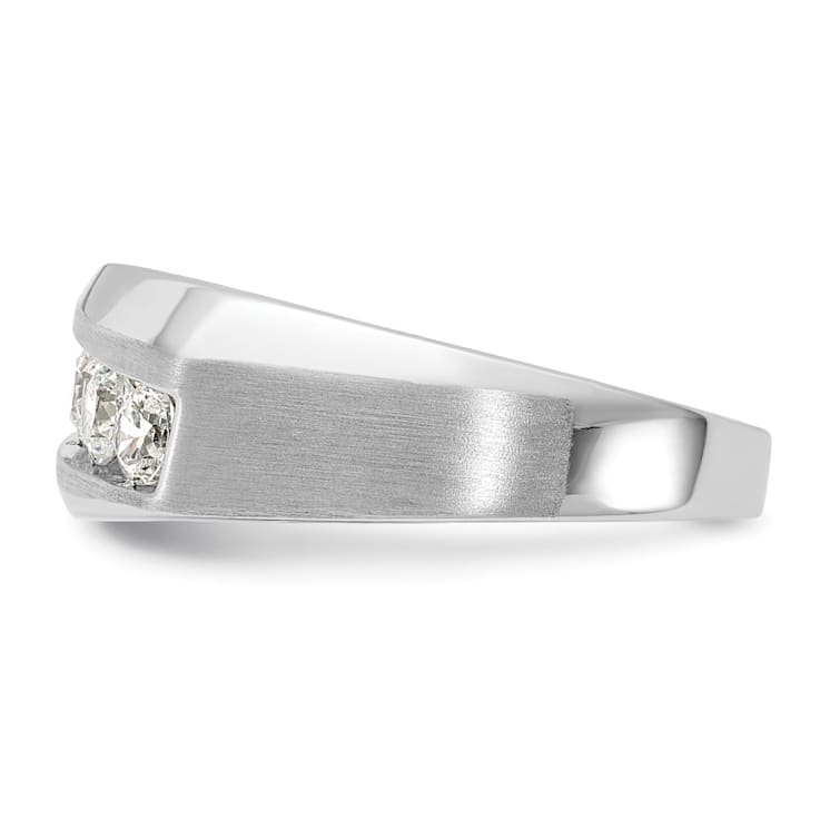 Rhodium Over 10K White Gold Lab Grown Diamond SI1/SI2, G H I, Men's
5-Stone Ring