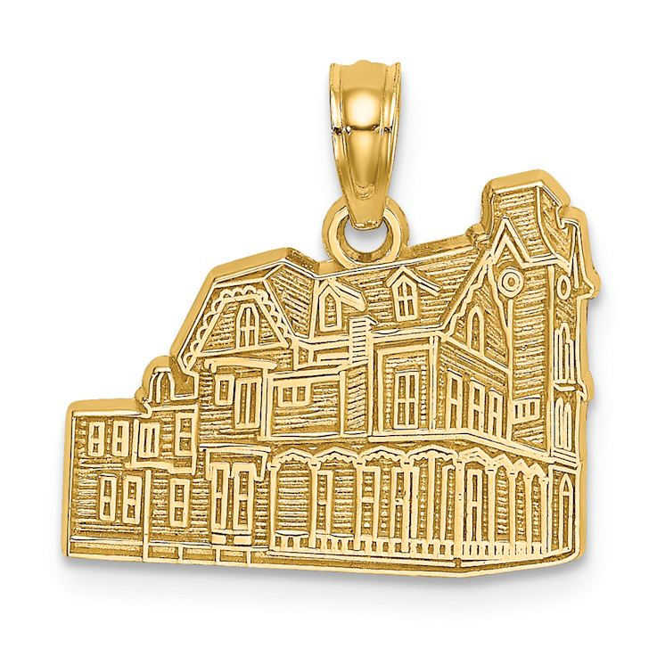 14k Yellow Gold Textured The Abby - Cape May, NJ Charm
