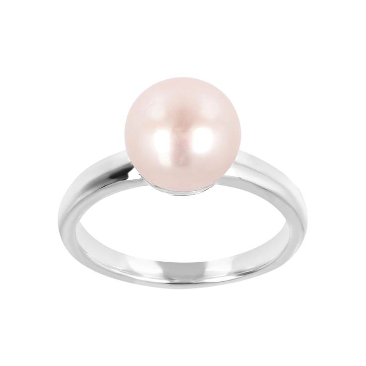 Blush Freshwater Pearl Ring In Sterling Silver