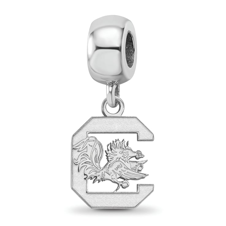 Sterling Silver Rhodium-plated LogoArt University of South Carolina
Small Dangle Bead