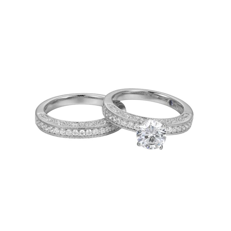 値引 White Cubic 134KNB - 3.63ctw Band With Ring Platineve Zirconia その他