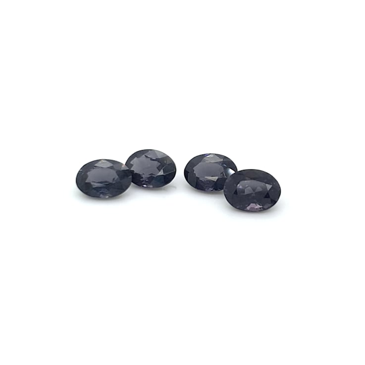 Grey Spinel 8x6mm Oval Set of 4 5.00ctw