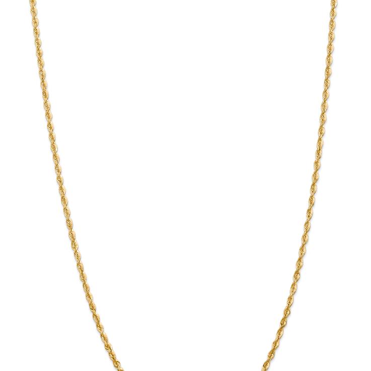 14k Yellow Gold 2.75mm Diamond-Cut Rope 20 Inch Chain
