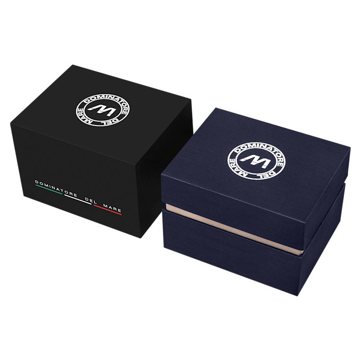 Dominatore Del Mare Camogli Black Dial Green/Red Accents Black Stainless
Steel Band Automatic Watch