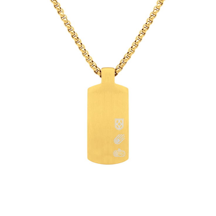 Atlantica Dog Tag Wood Meteorite