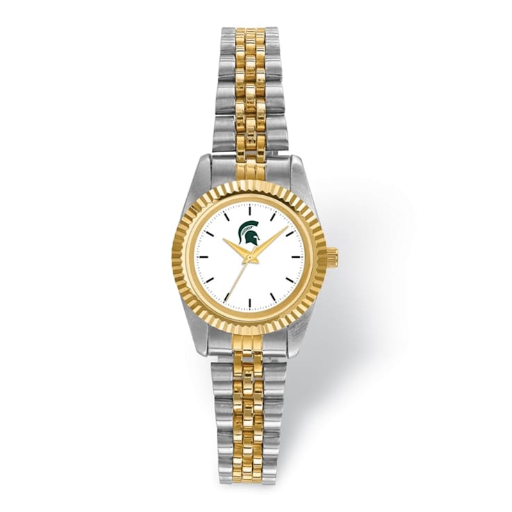 LogoArt Michigan State University Pro Two-tone Ladies Watch