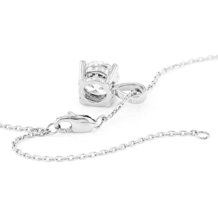 14K White Gold Round IGI Certified Lab Grown Diamond Solitaire Pendant
With Chain 2.0ct, F/VS2