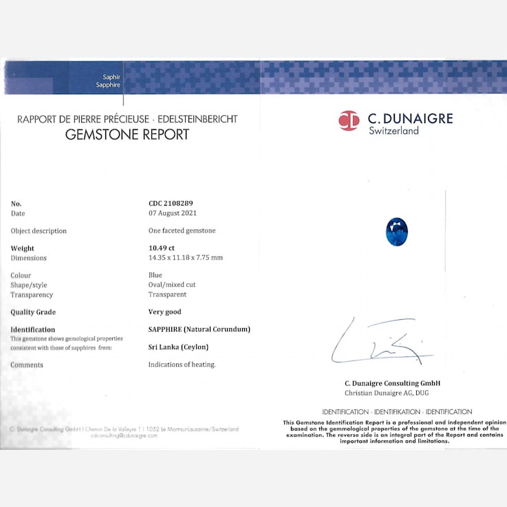 Sapphire Loose Gemstone 14.3x11.2mm Oval 10.49ct