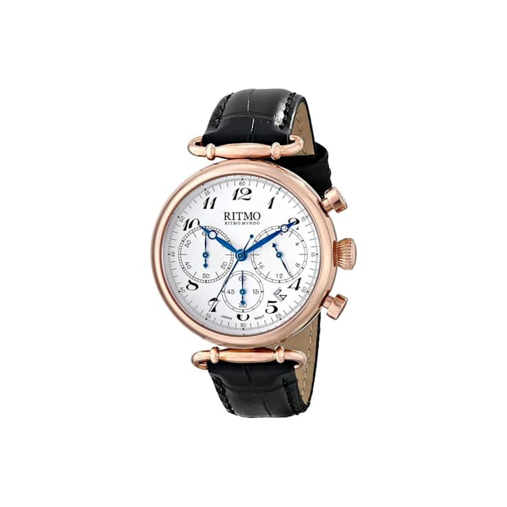 RITMO MUNDO Unisex Black Corinthian Analog Watch