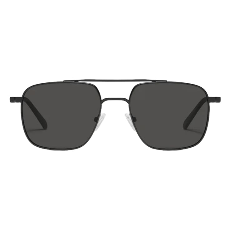 QUAY "BODYGUARD" Black Aviator Frame / Black Polarized Lenses Sunglasses