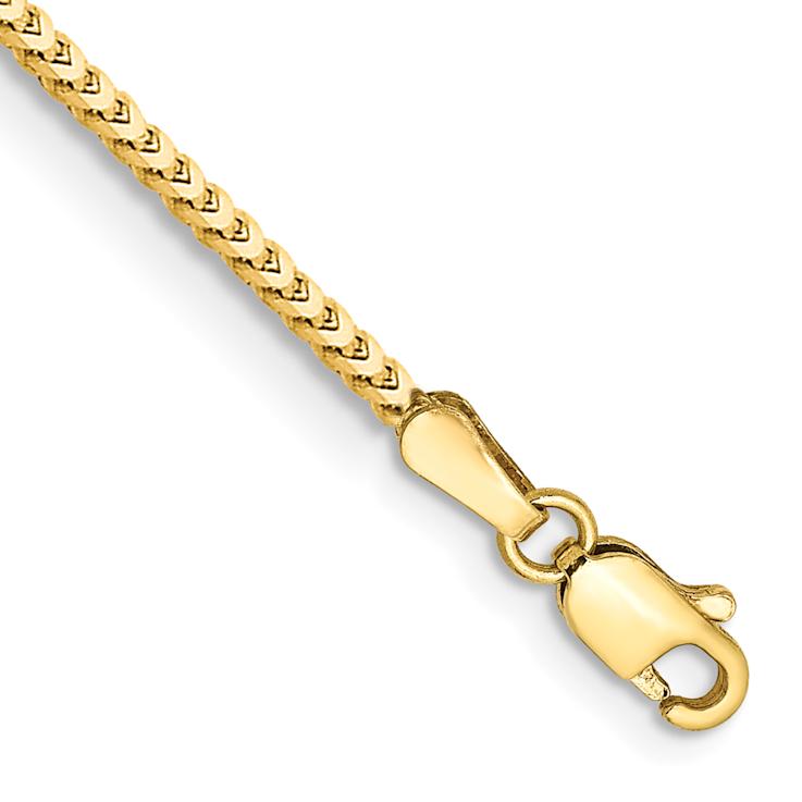 10k Yellow Gold 1.5mm Franco Link Bracelet