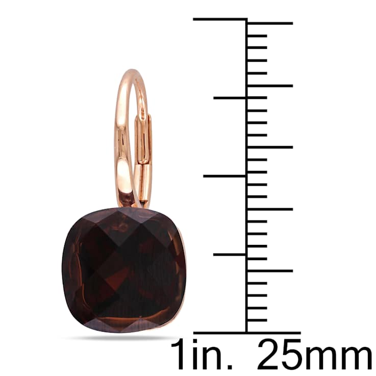 Garnet 14K Pink Gold Earrings 9.50ctw