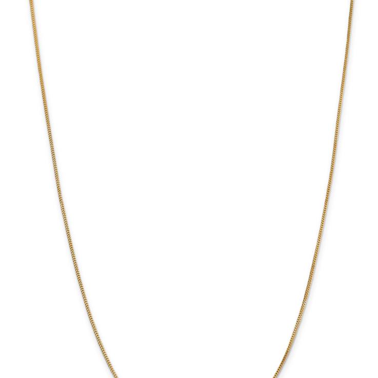 14k Yellow Gold 0.9mm Solid Franco Link 30 Inch Chain