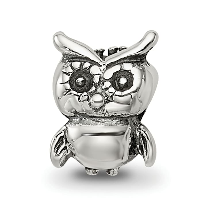 Sterling Silver Owl Bead