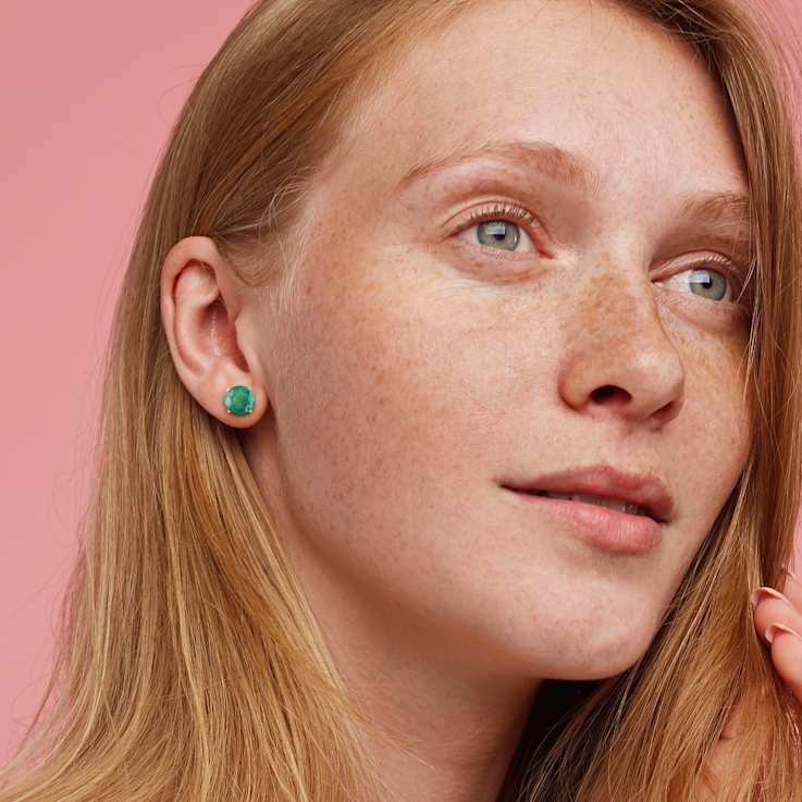 Emerald 10K Yellow Gold Earrings 1.6ctw