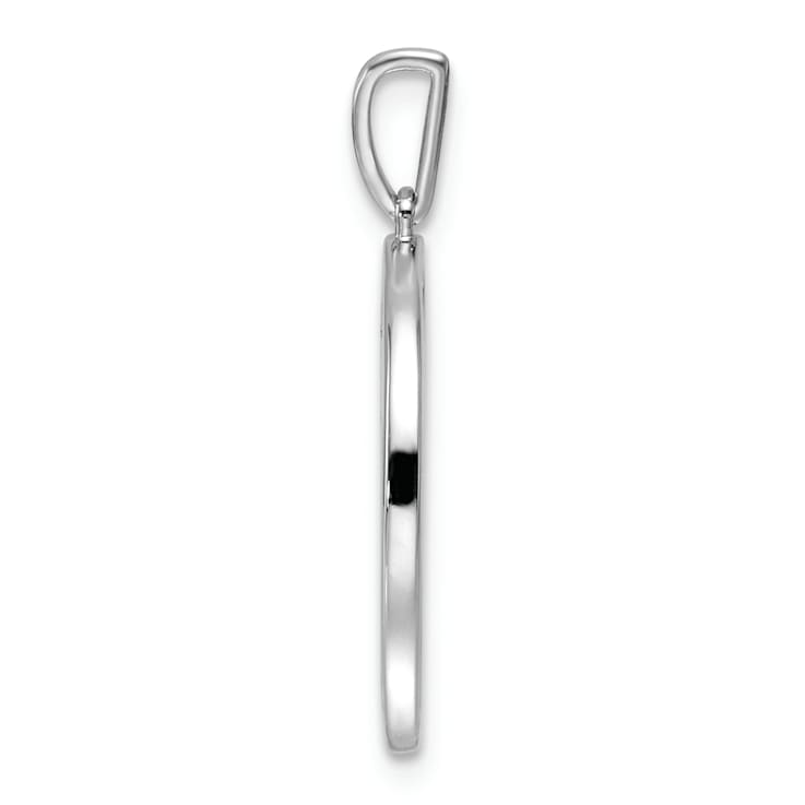 14K White Gold Gatsby Diamond Initial W Charm