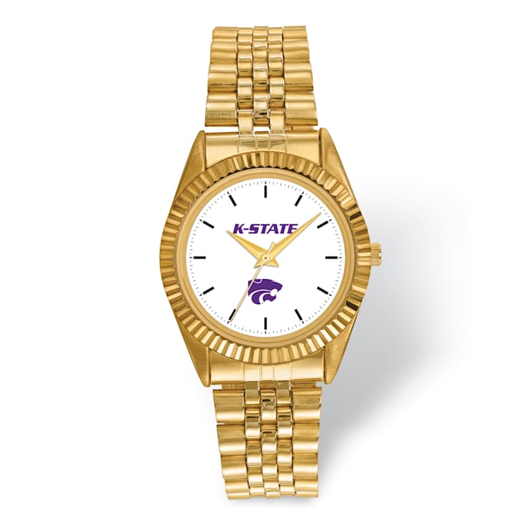 LogoArt Kansas State University Pro Gold-tone Gents Watch