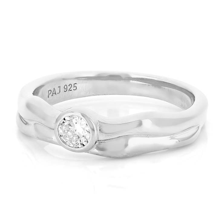 Lab-Grown Diamond Solitaire Ring In Sterling Silver 0.20ctw