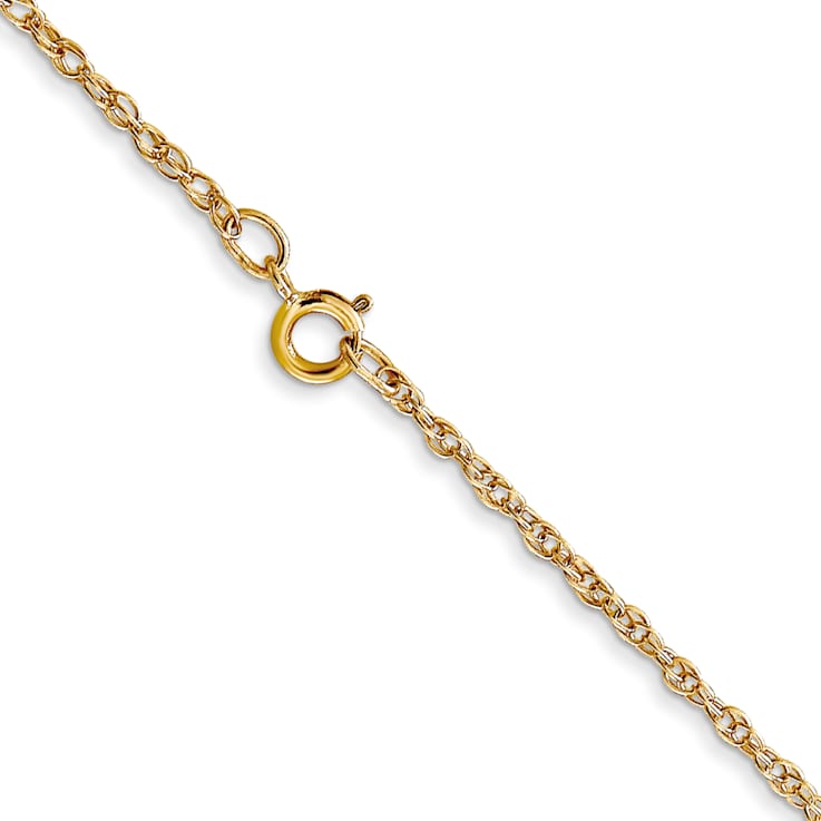 14k Yellow Gold 1.15mm Solid Cable 18 Inch Chain