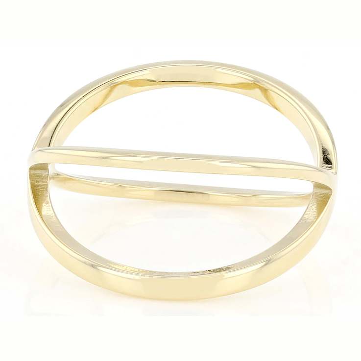 Gold-Tone Crossover Ring