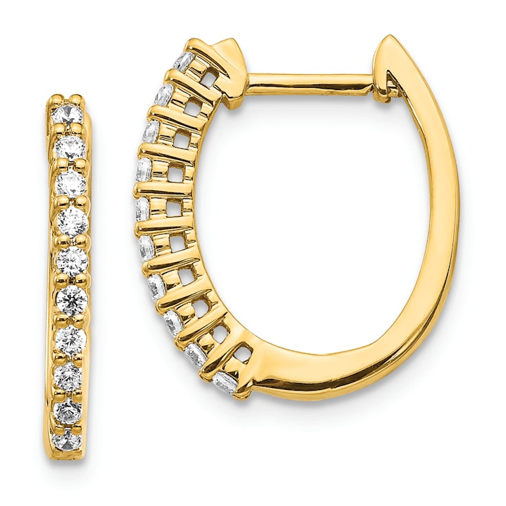 14K Yellow Gold Lab Grown Diamond SI1/SI2, G H I, Hinged