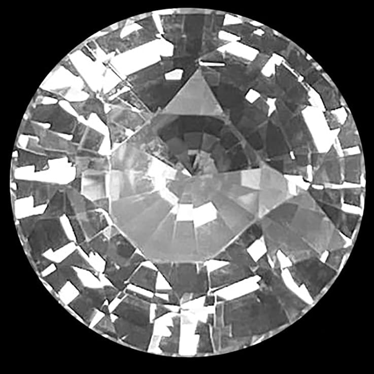 White Sapphire Loose Gemstone 9.2mm Round 3.98ct