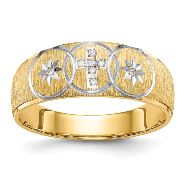 14K Yellow Gold AA Quality Mens Wedding Band