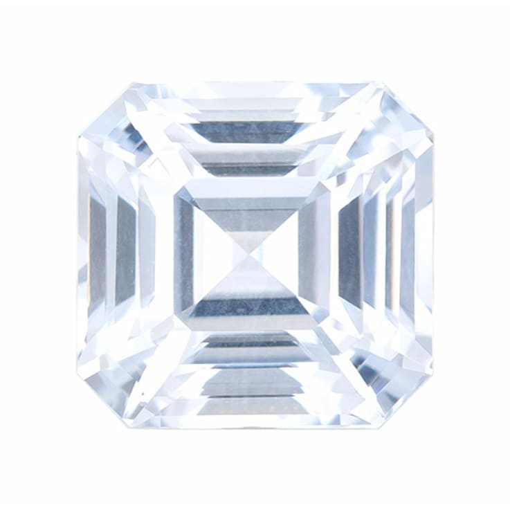 White Sapphire Loose Gemstone 6.6mm Emerald Cut 2.07ct